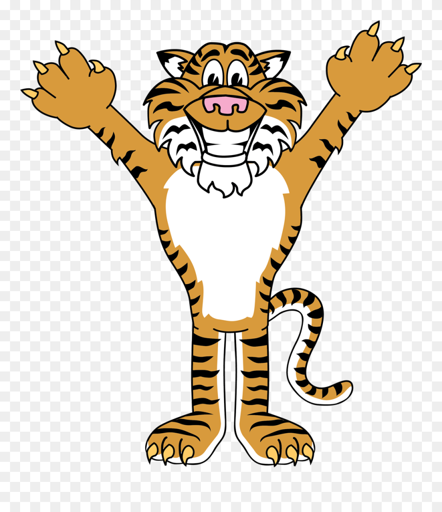 Sme Tiger Mascot - Cartoon Tiger Standing Up Clipart