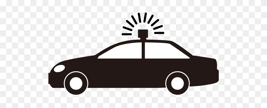 Police Car Vehicle Siren - Police Car Clip Art Icone - Png Download