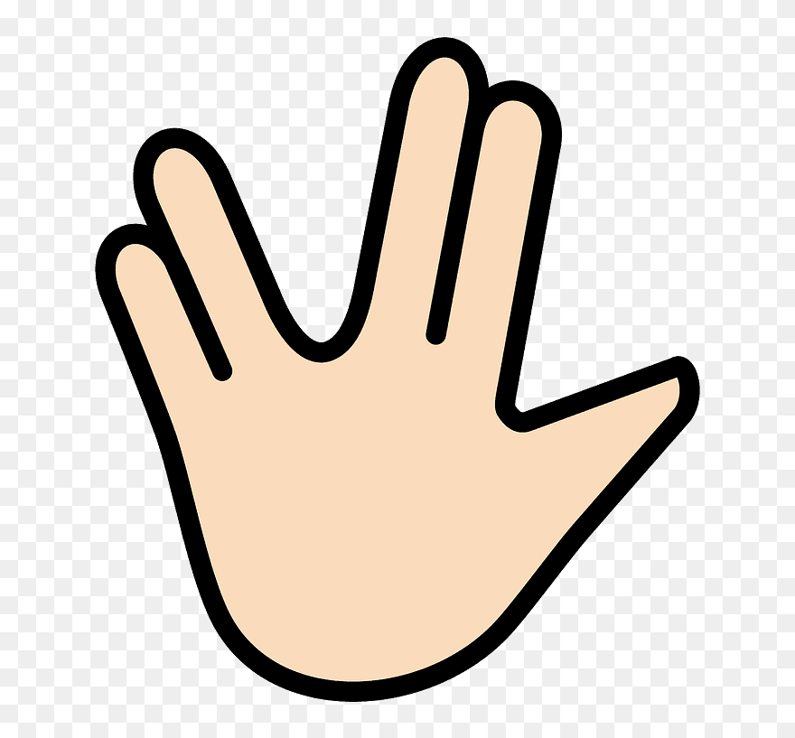 Vulcan Salute Emoji Clipart - Emoji Hand Signs Meaning - Png Download