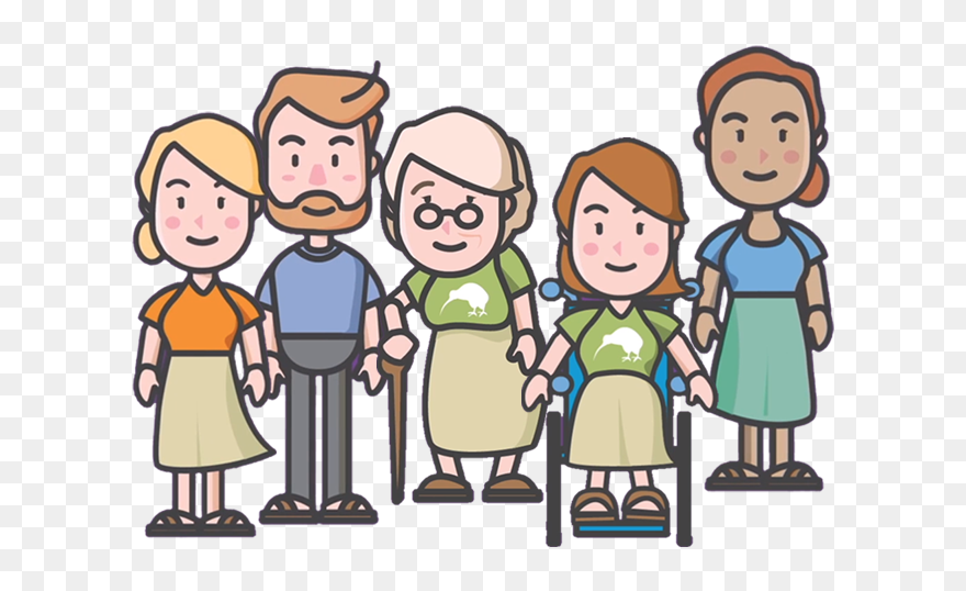 Illustration Of A Mycare Family - Proper Care Old People Clipart - Png Download