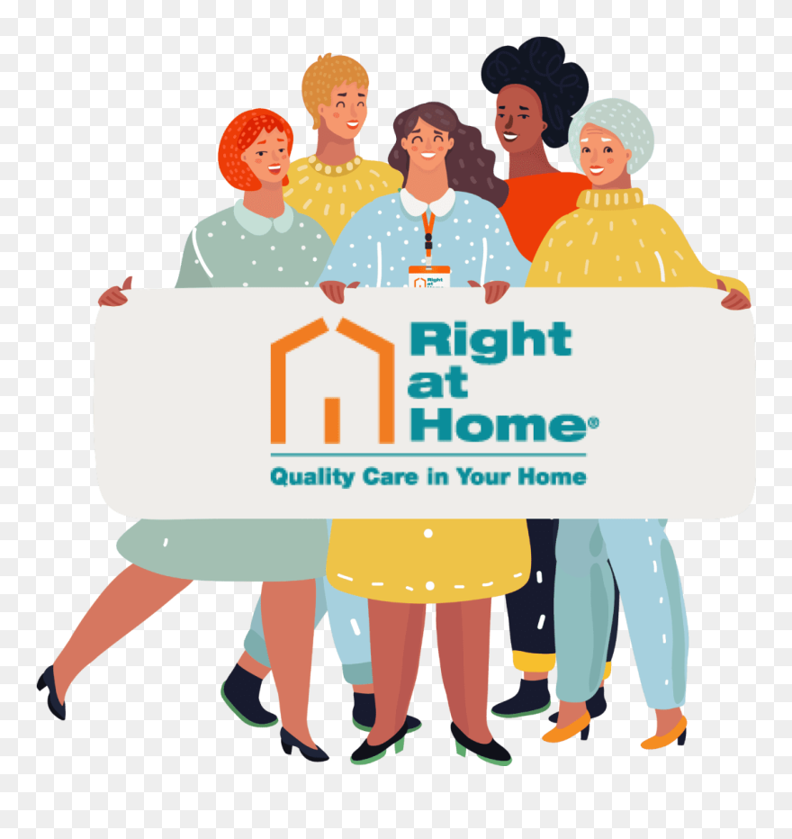 Group Holding A Banner Clipart