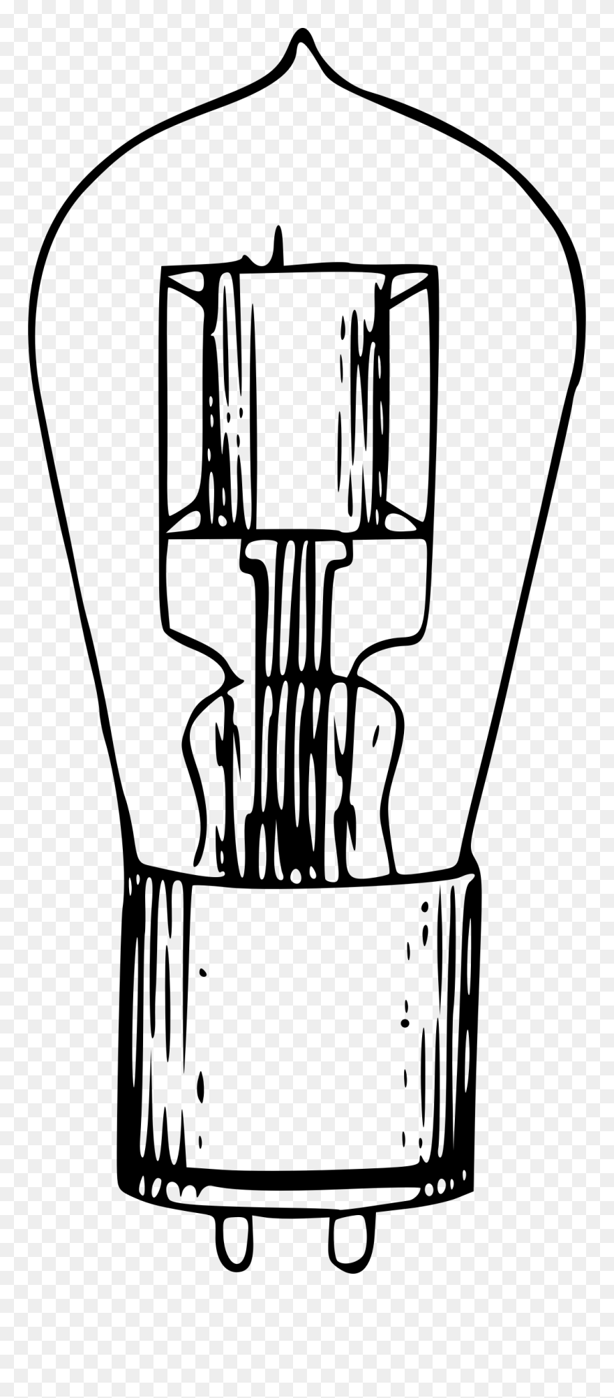 Vector Vacuums Black White Clipart - Vacuum Tube Png File Transparent Png