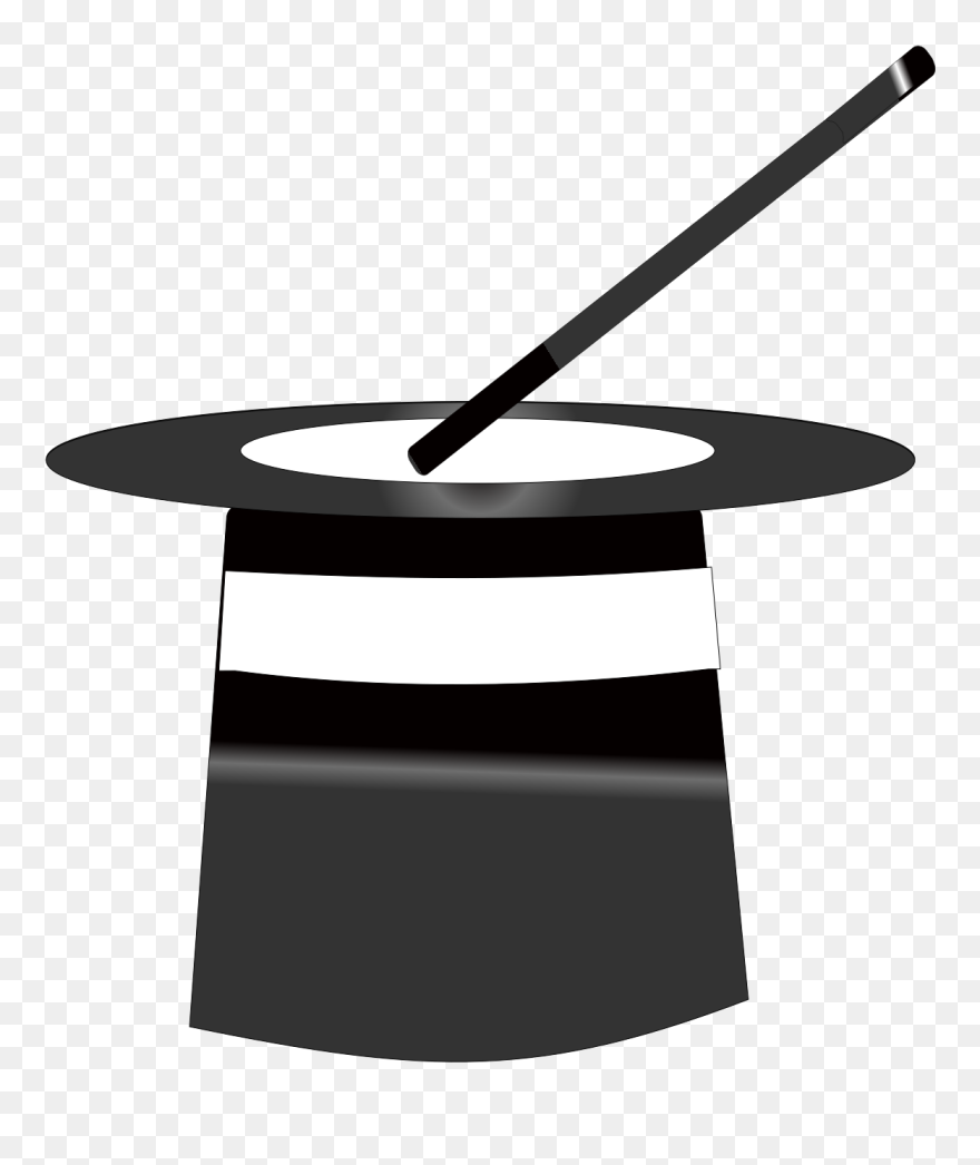 Black & White Magic Hat Svg Clip Arts - Coffee Table - Png Download