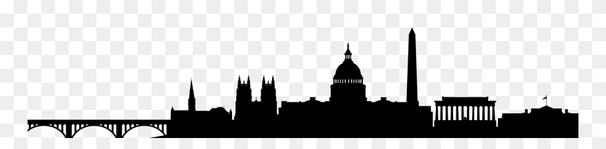 City Clipart Washington Dc - Washington Dc Skyline Silhouette Png Transparent Png