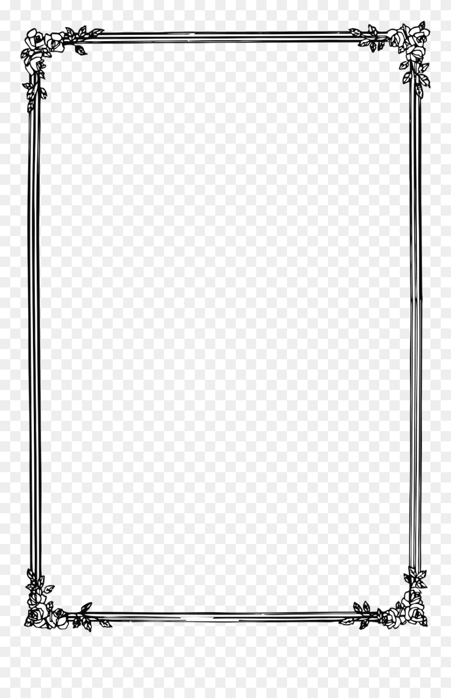 Frame Vintage Boarder Free Photo - Bingkai Undangan Hitam Putih Png Clipart