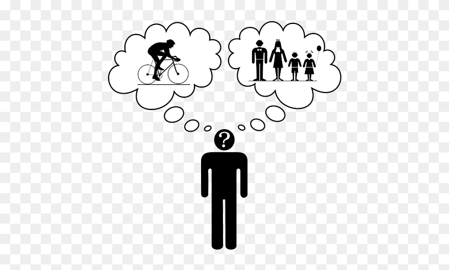 Cycling Versus Family - Clip Art - Png Download