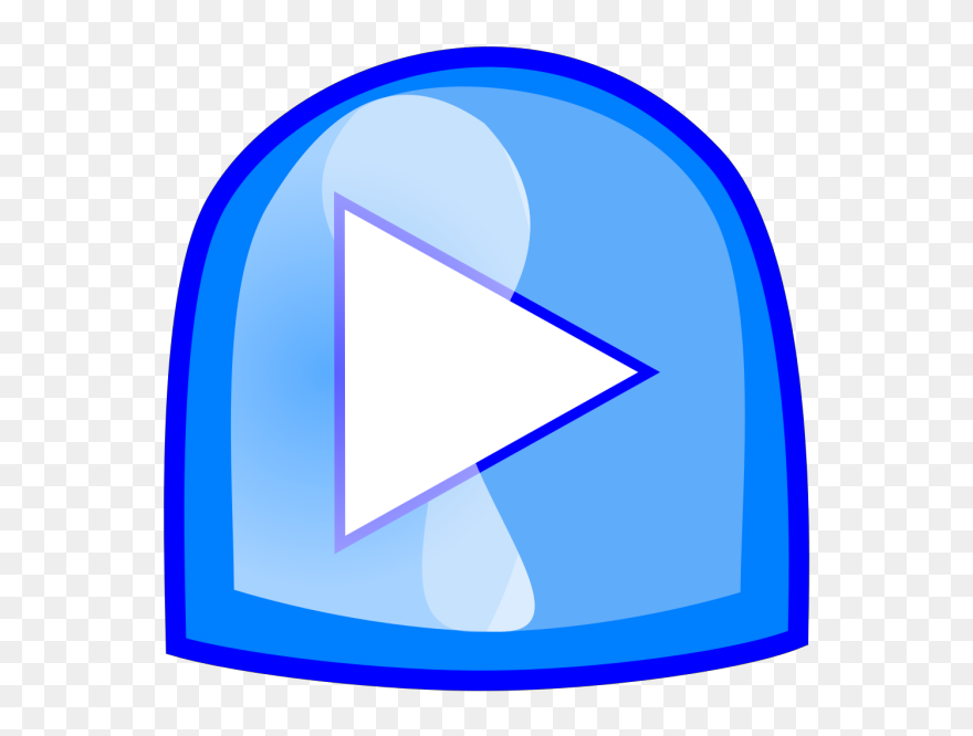 Blue Play Button Png Clip Art - Clip Art Transparent Png