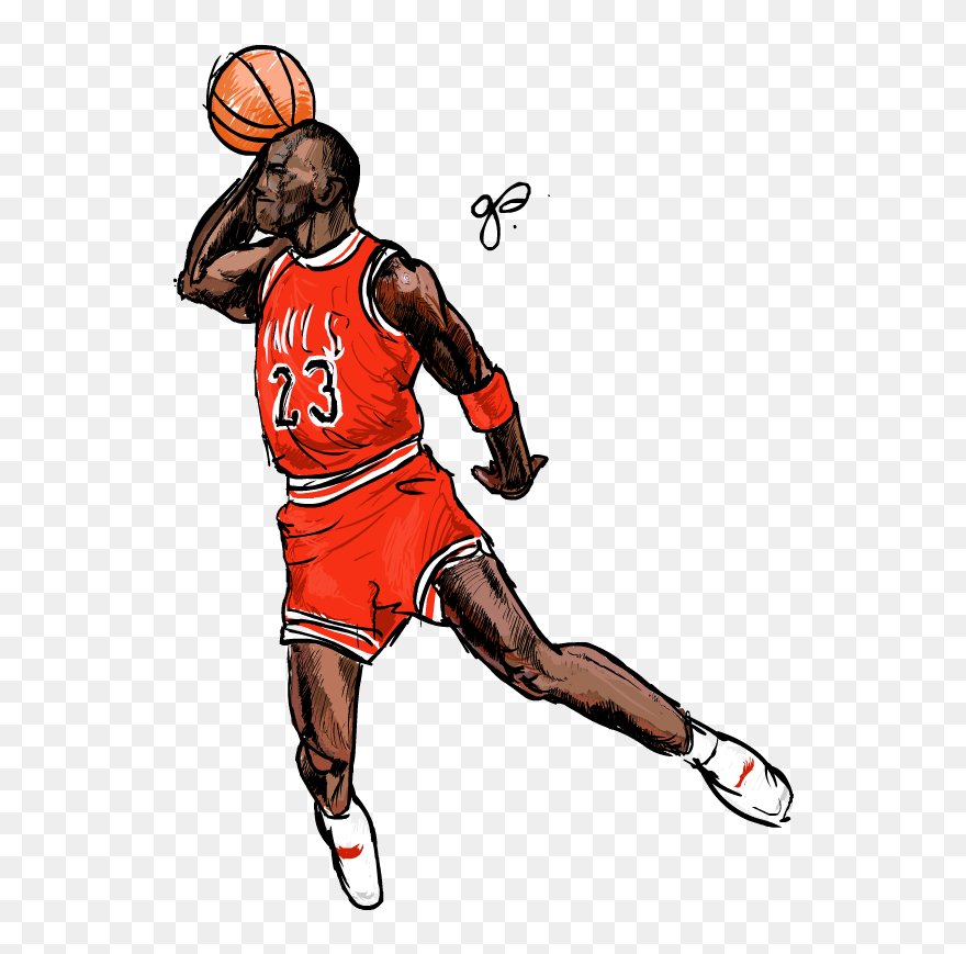 Transparent Kobe Dunk Png - Michael Jordan Drawing Easy Clipart