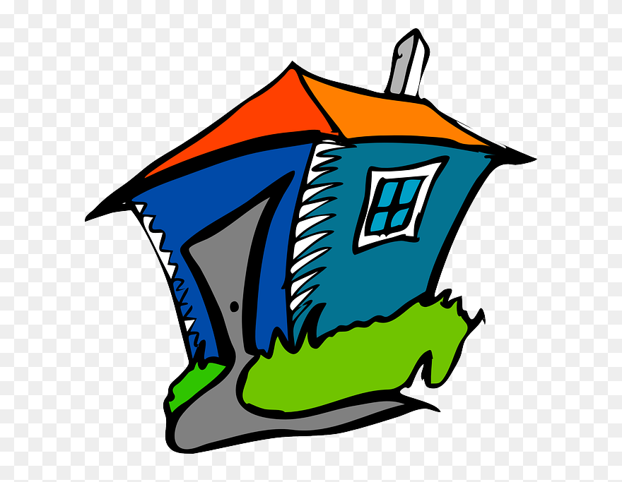 Buildings, Building, House, Cartoon, Homes, Case, Home - Open House Clipart