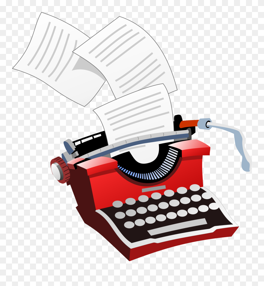 Typewriter Clipart Public Domain - Cartoon Typewriter Png Transparent Png