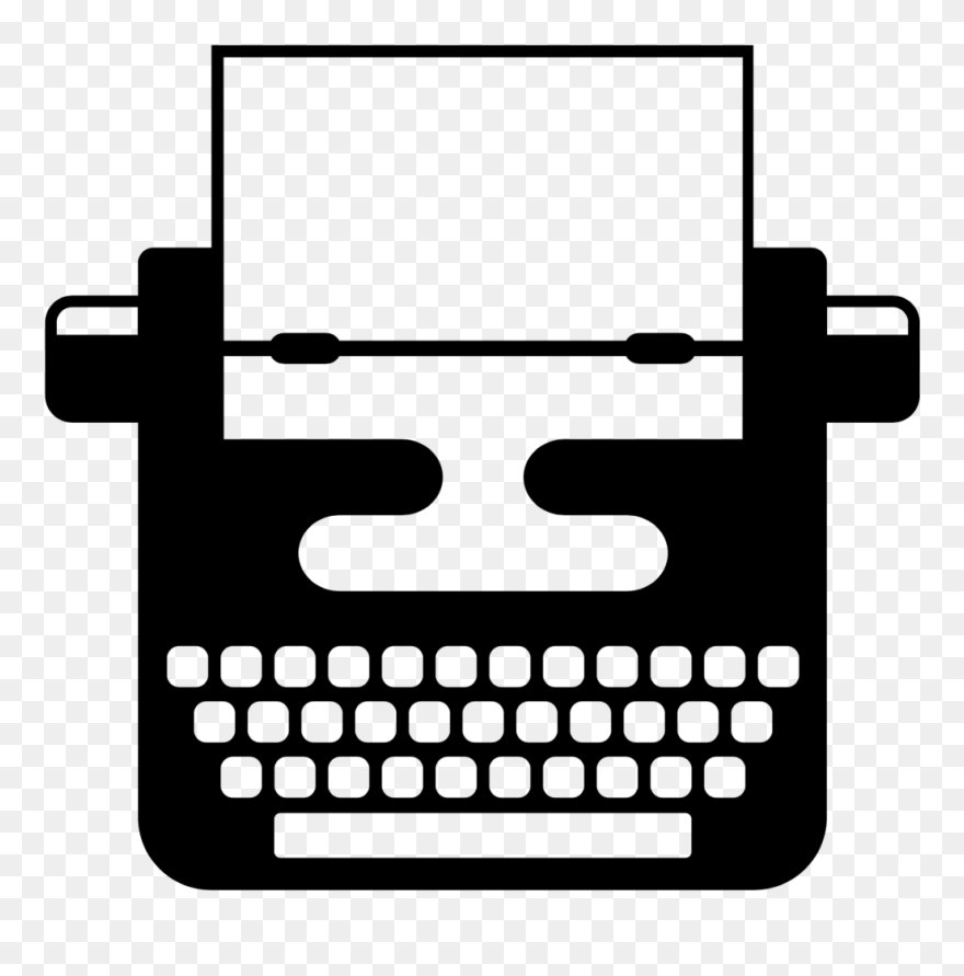 Typewriter Clipart Simple - Typewriter Icon Transparent Background - Png Download