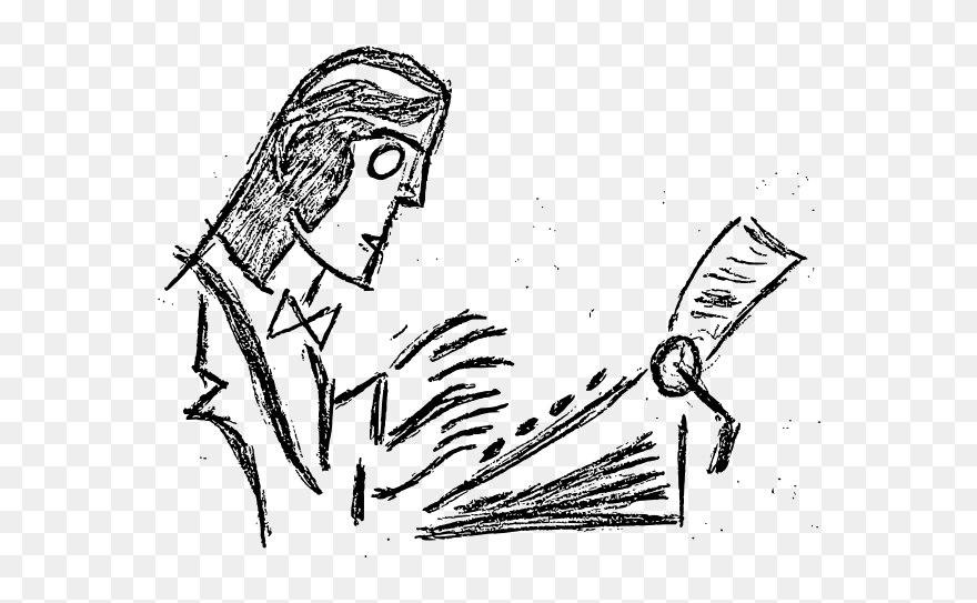 Man Typing Drawing - Hombre Escribiendo Dibujo Clipart