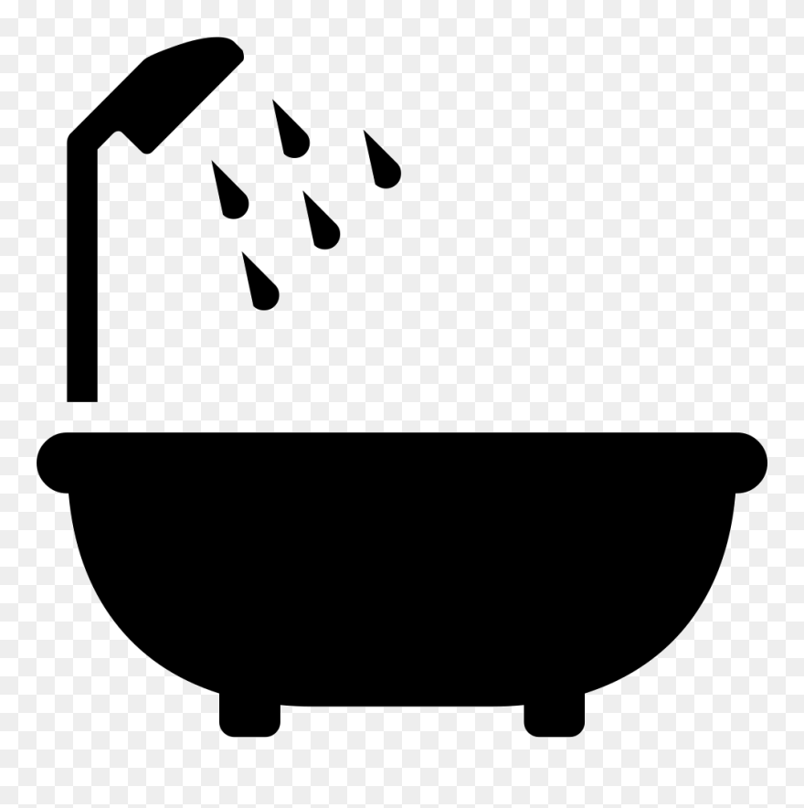 Bathtub Clipart Svg - Transparent Background Bath Icon - Png Download