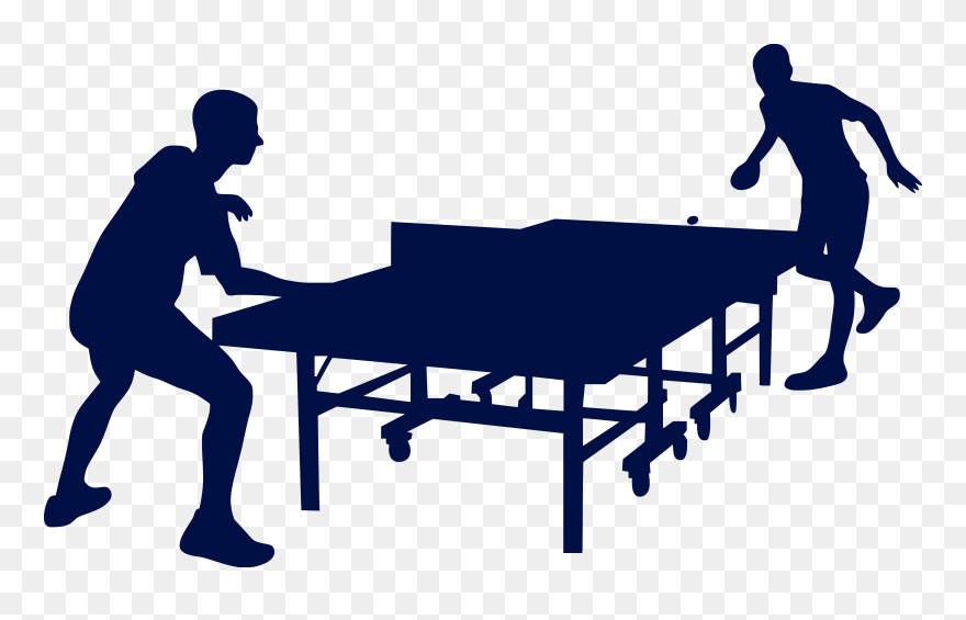 Table Tennis Clipart Black And White - Png Download