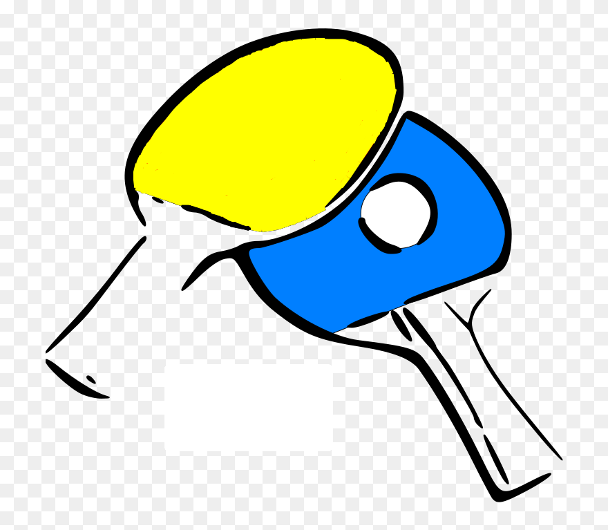 Table Tennis Bat Cartoon Clipart