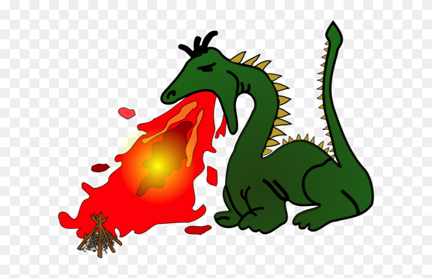 Fire Dragon - China Dragon Breathing Fire Clipart