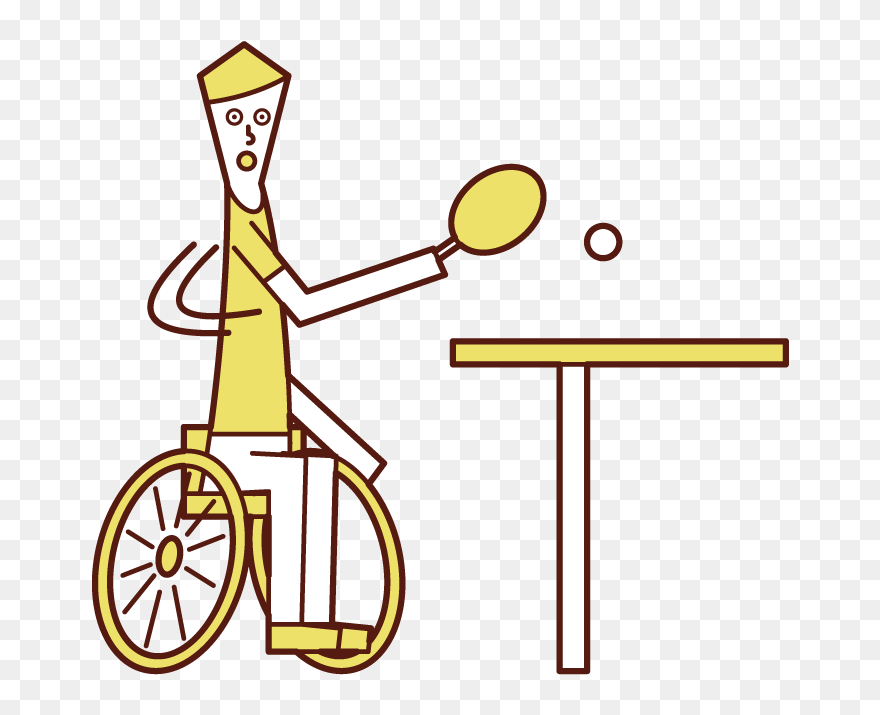 Illustration Of A Paralympic Table Tennis Player Clipart