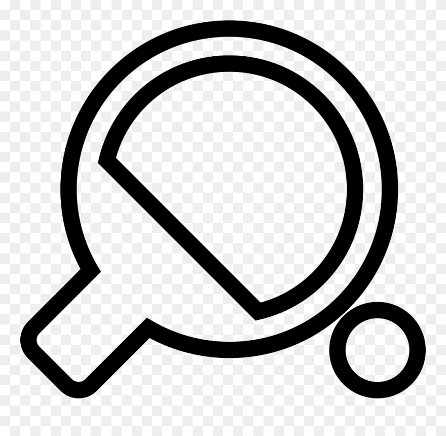 Table Tennis Racket And Ping Pong Ball - Table Tennis Clipart