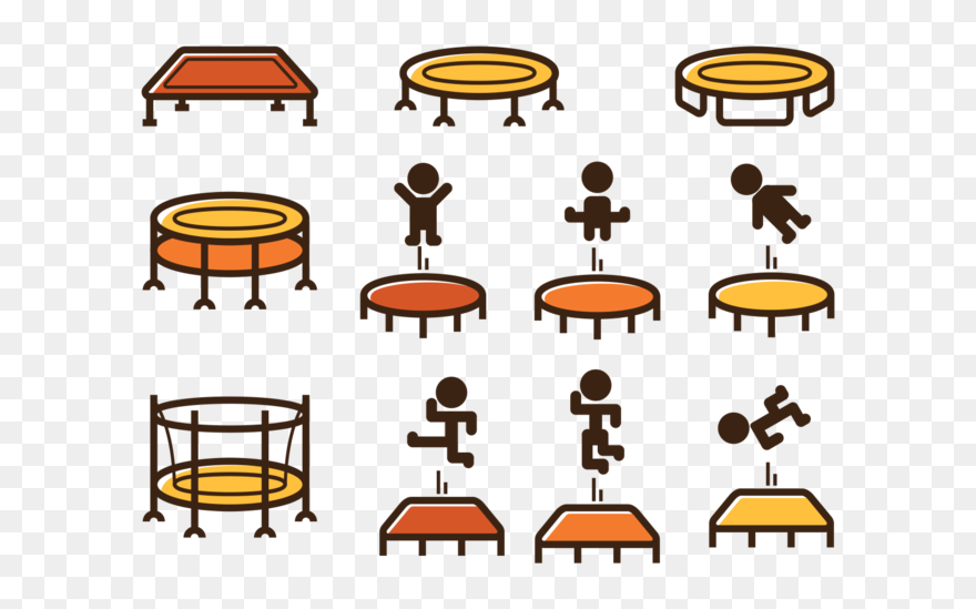 Trampoline Icon Vector - Trampolin Icon Clipart