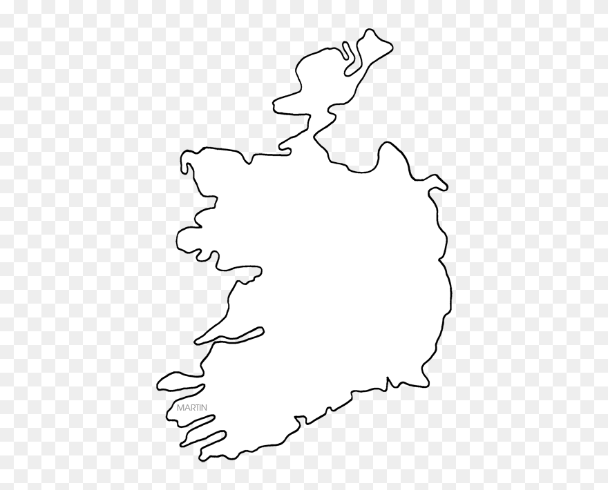 Map Of Ireland, Blank - Map Clipart