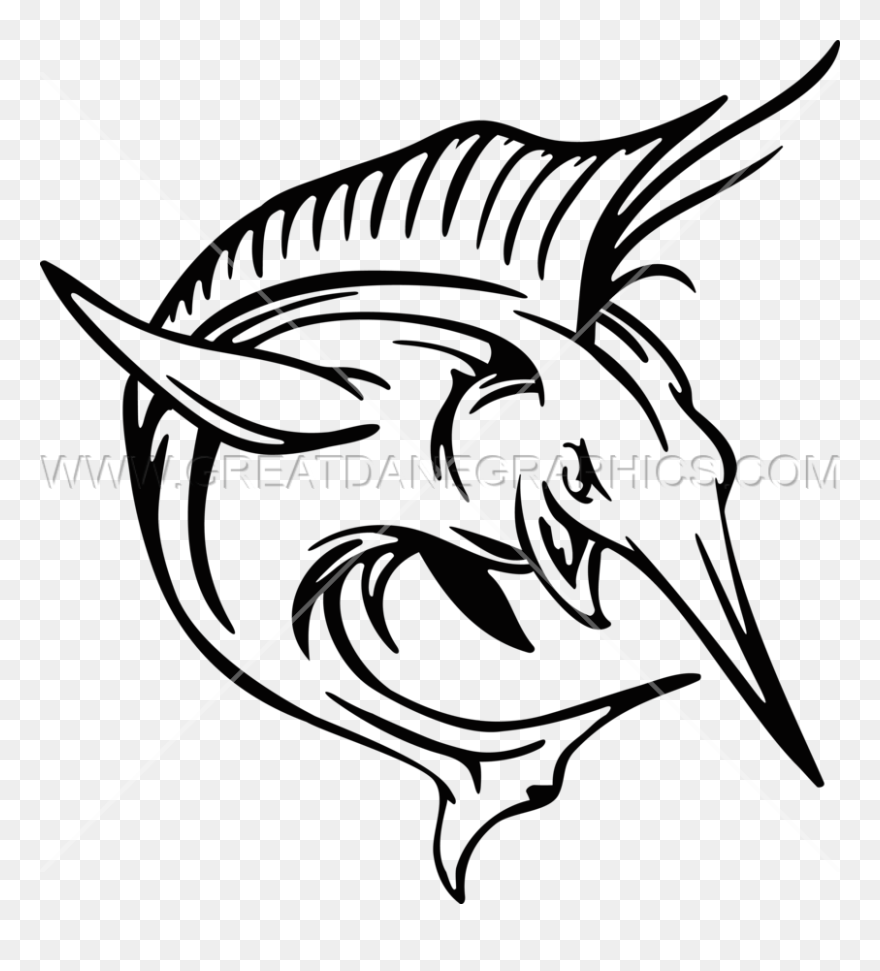 Marlin Clipart Sketch - Png Download