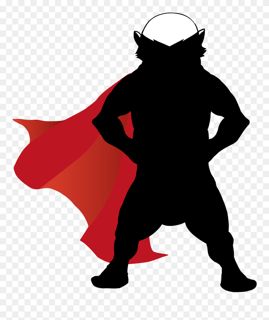 Honey Badger Clipart Silhouette - Honey Badger With Cape - Png Download