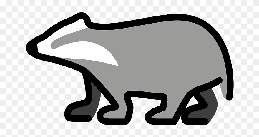 Badger Emoji Clipart - Png Download