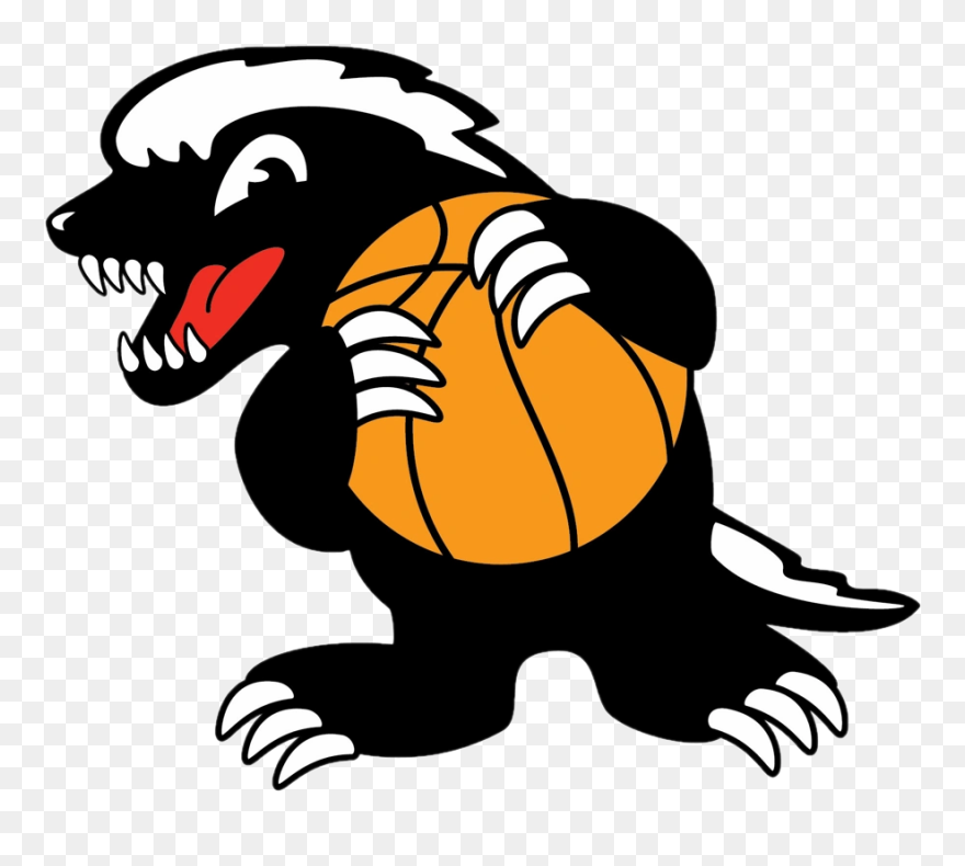 Honey Badger Basketball Clipart