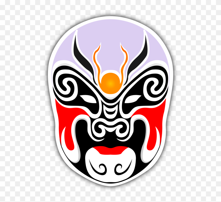 Symbol,headgear,china - Clipart Chinese Mask - Png Download