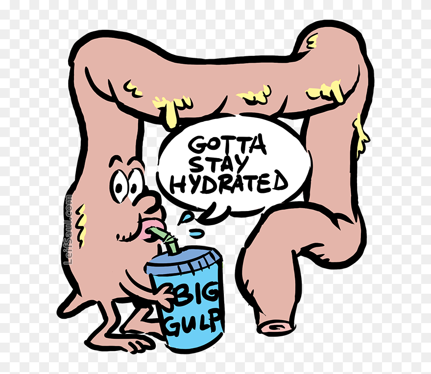 Large Intestine Gotta Stay Hydrated Clipart