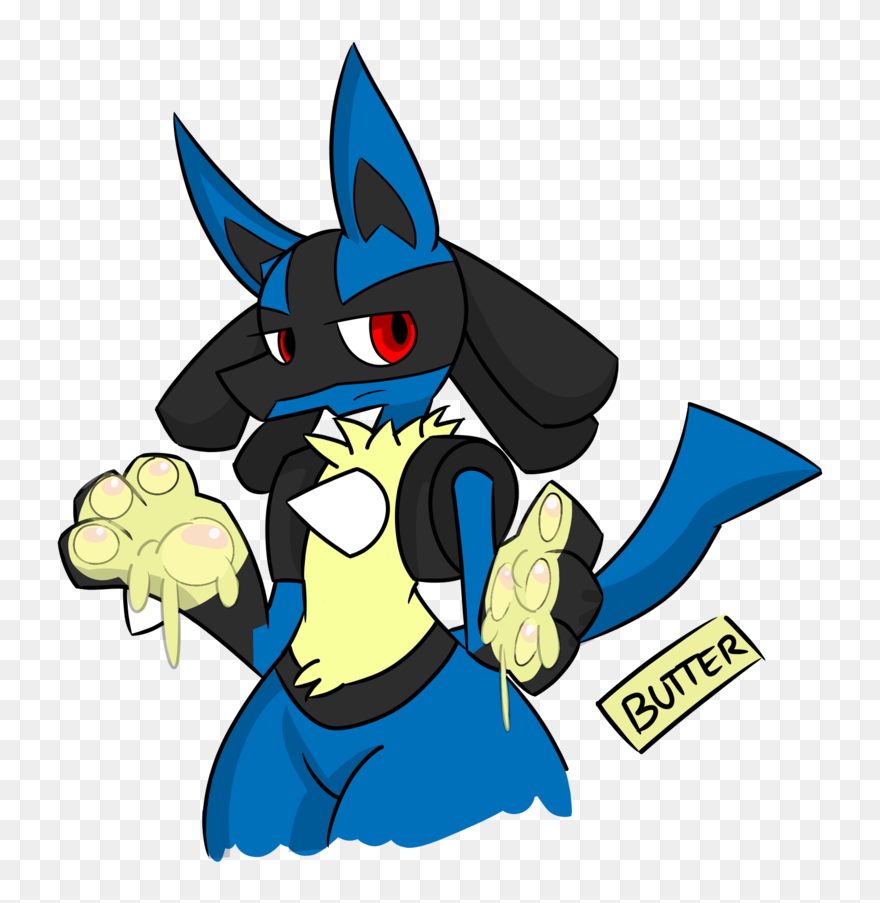 Lucario"s Cute Paws And Butter 3 By Thekingofilluisons - Cute Lucario Fan Art Clipart