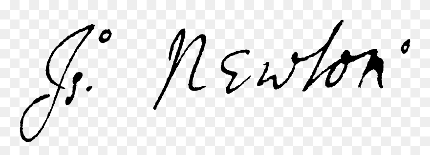 Isaac Newton Signature Clipart