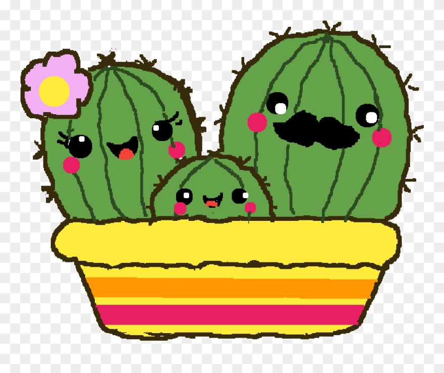 Pixilart Slightly Derpy Cactus - Cute Cactus Clipart - Png Download