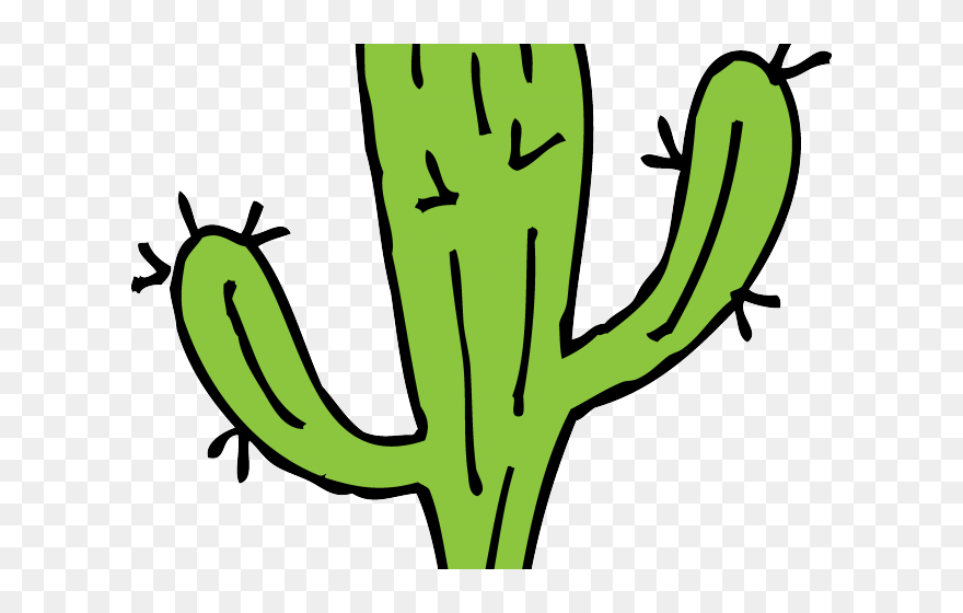 Desert Huge Freebie - Cactus Black And White Clipart - Png Download