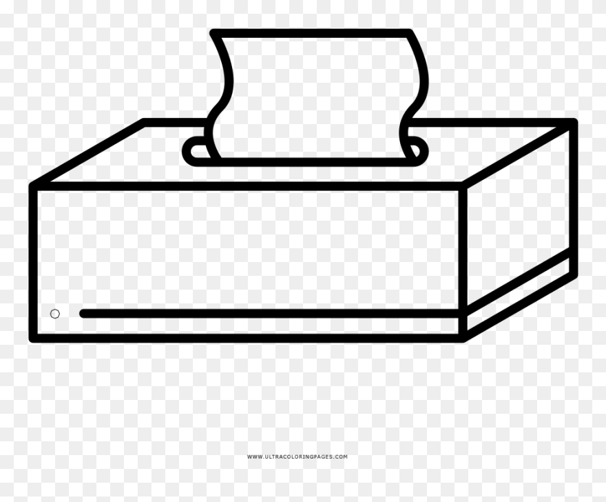 Transparent Tissue Box Png - Tissue Box Coloring Page Clipart