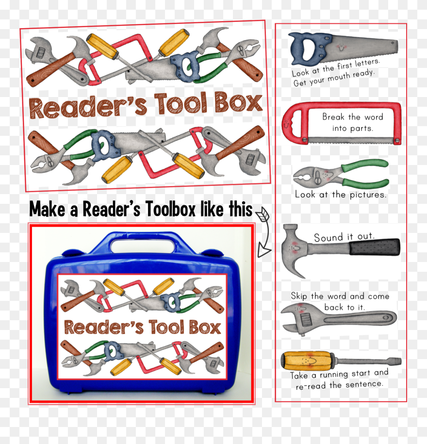 Toolbox Clipart Reading - Readers Toolbox - Png Download