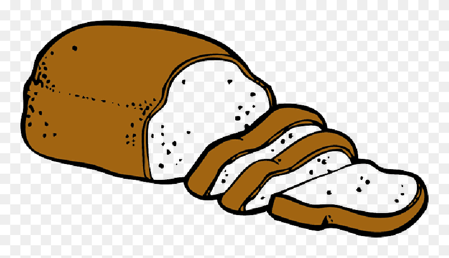 Brown, Icon, Food, Slice, French, Bread, Outline - Bread Clipart - Png Download