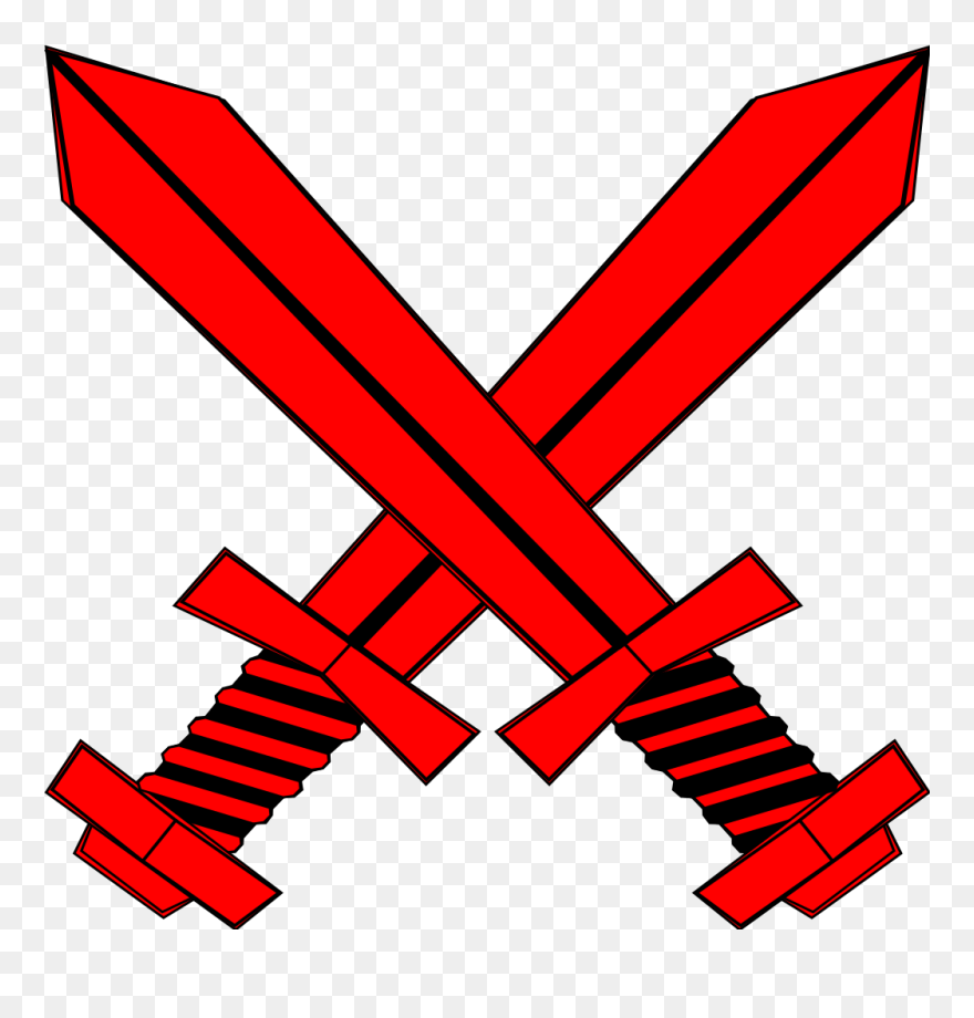 Lion With Sword Svg Clip Arts - Crossed Swords Red Png Transparent Png
