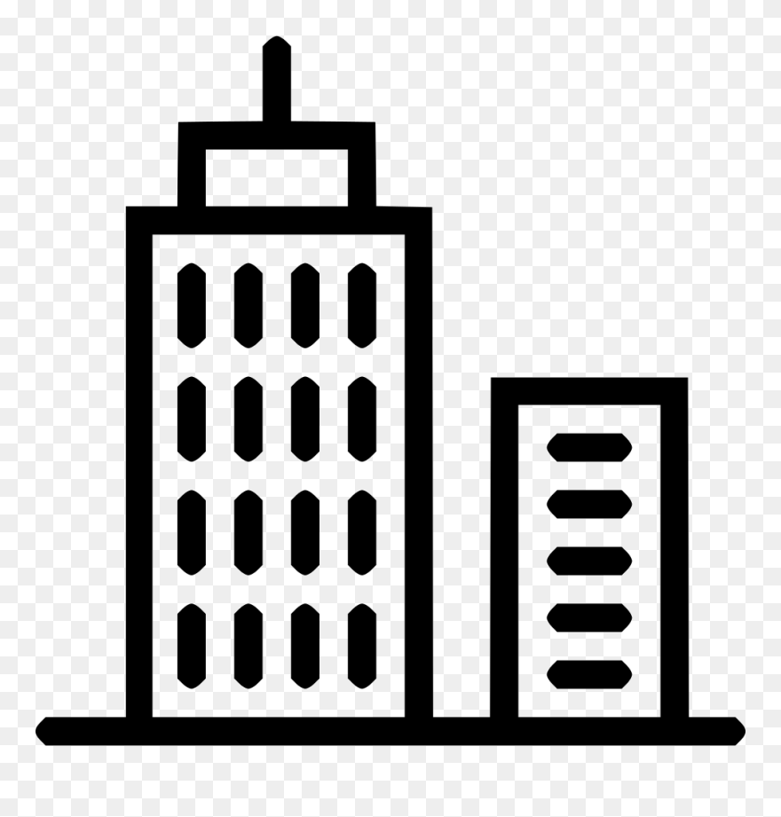 Bank Business Building Skyscraper House City Svg Png - City Icon Png Clipart