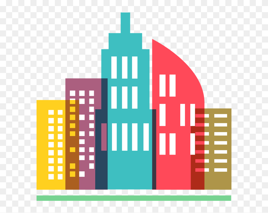 Drawing Structures City Skyline Transparent Png Clipart - Building Clipart Transparent Background