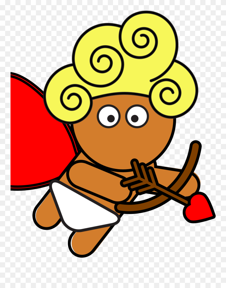 Cupid Black And White Png Clipart