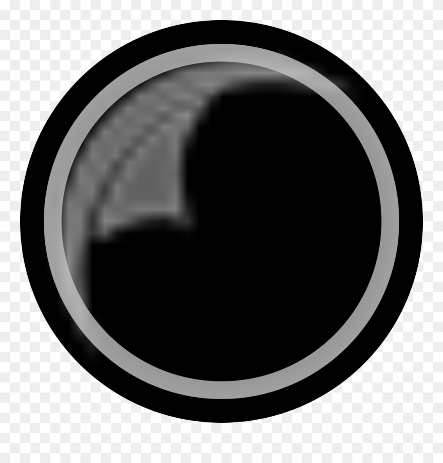 Round Shiny Black Button Svg Clip Arts - Circle - Png Download