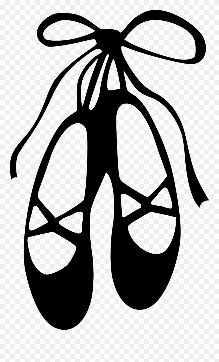 Ballet Shoes Clip Art Black And White - Png Download