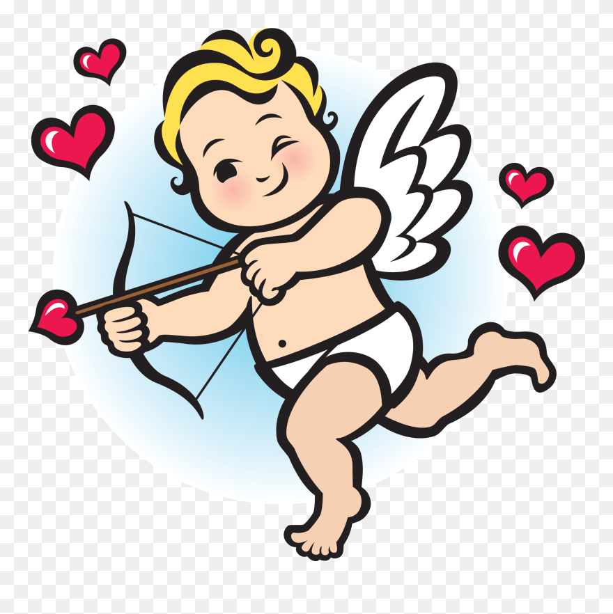 Baby Cupid Cartoon Clipart , Png Download - Baby Cupid Cartoon Transparent Png