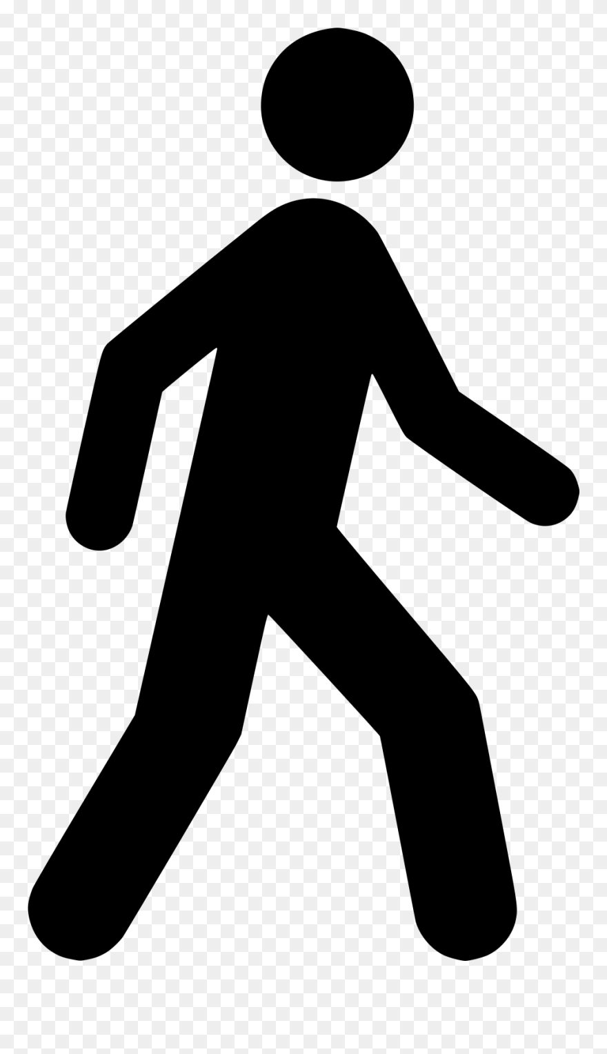 Walking Stick Figure Silhouette Clipart