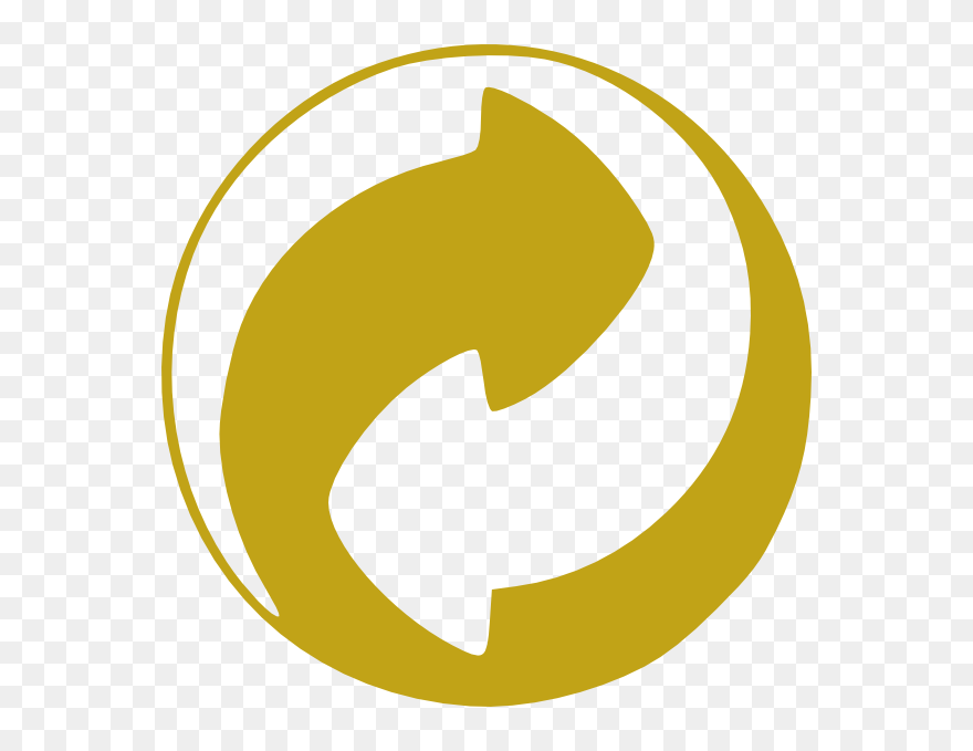 Gold Circular Arrows 2 Clip Art At Clker - Symbol 2 Arrows In A Circle - Png Download