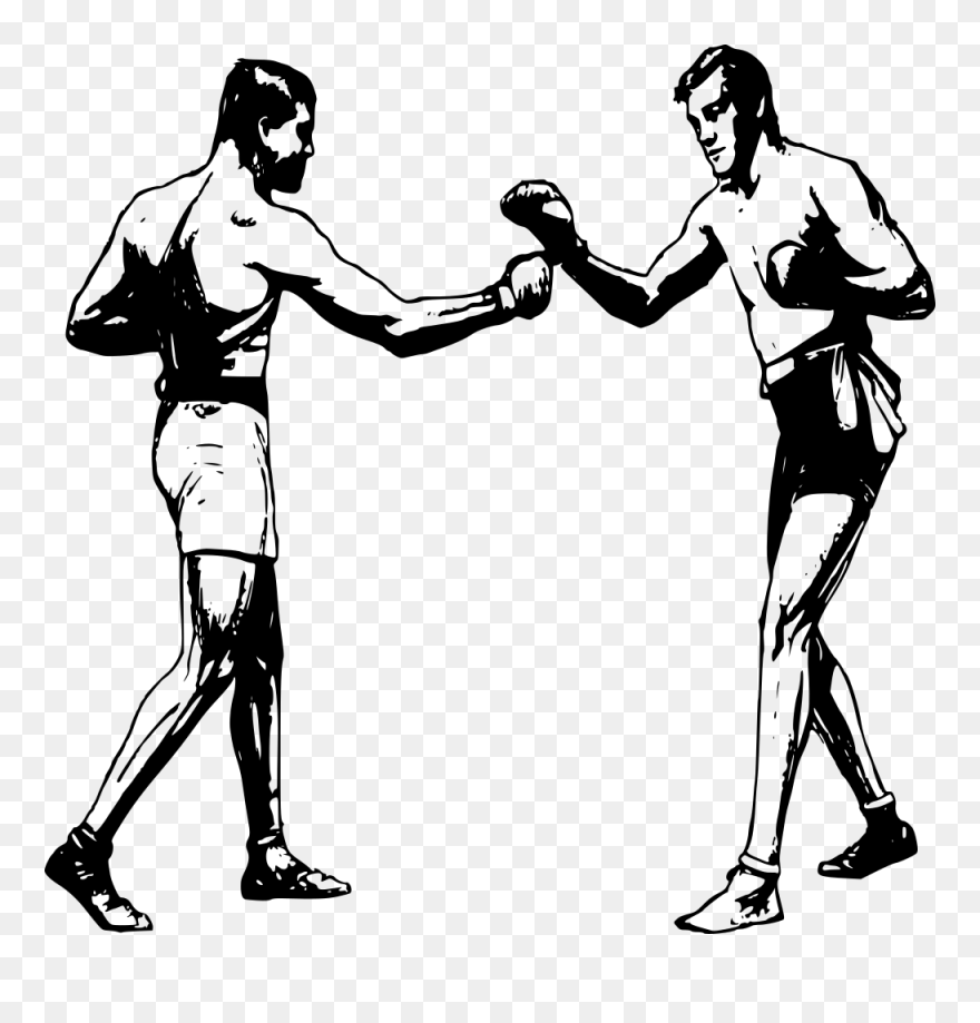 Boxer Clipart Boxing Fight - Two Boxers Png Transparent Png