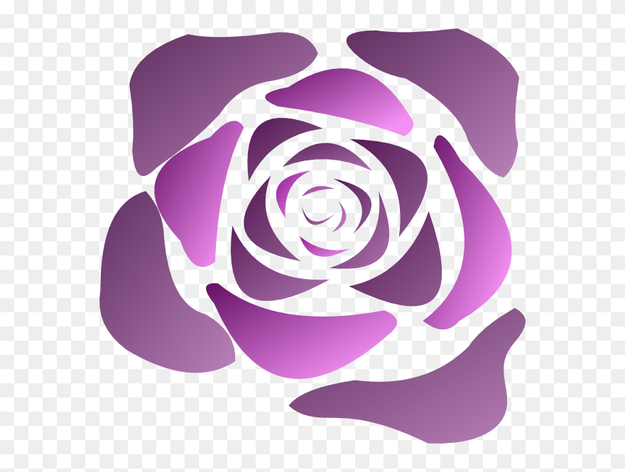 Sneptune Calligraphic Rose Svg Clip Arts - Rose Flower Png Transparent