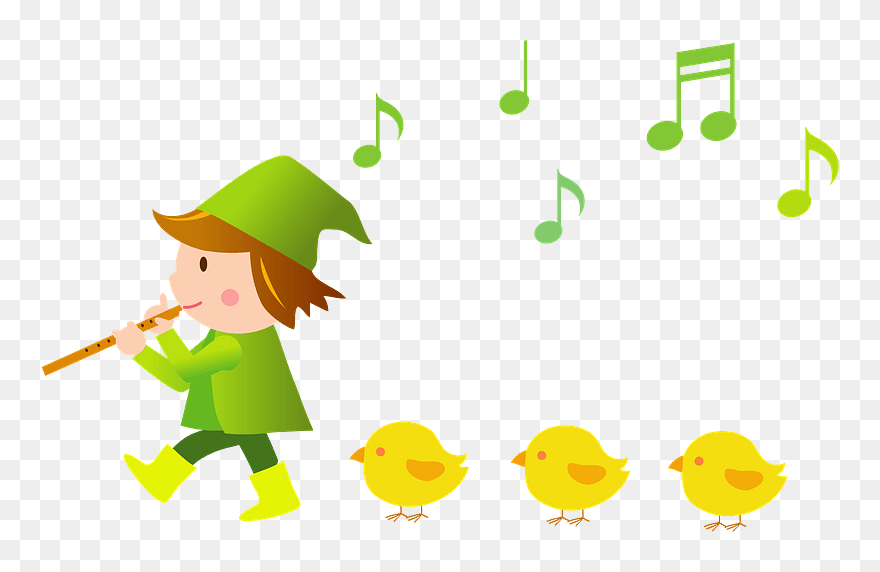 Boy Recorder Chick Clipart - 行進 イラスト - Png Download