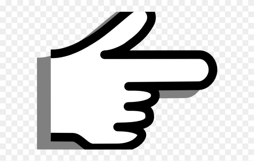 Hand Pointing Cartoon Png Clipart